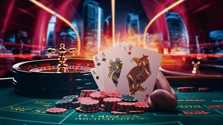 Live dealer studio setup with multiple camera angles